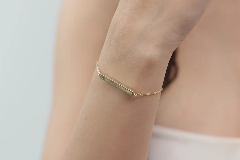 Handmade Four-Sided Engraved Bracelet